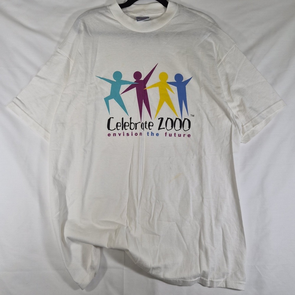 Vintage 2000 Celebrate 2000 T Shirt Mens XL All Sport USA Made Millennium...